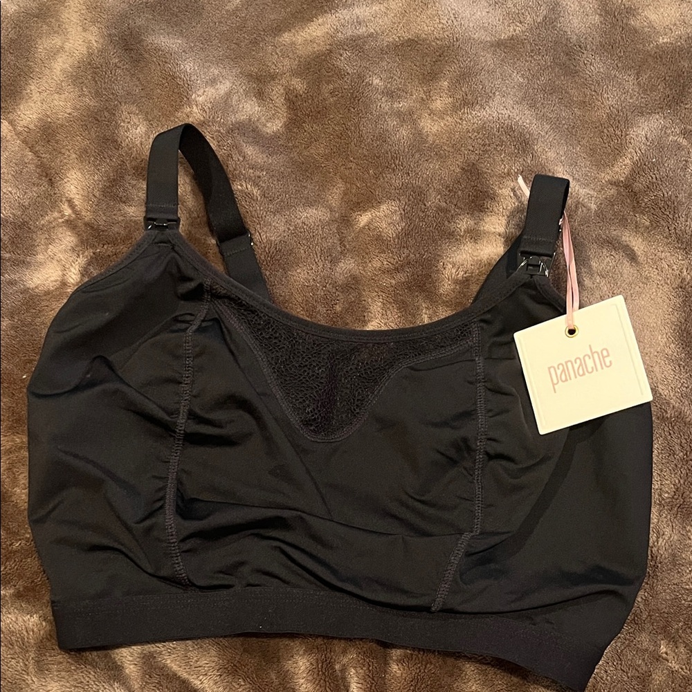 Panache Katherine Black Women's Lounge/Nursing Bra sz 32J UK